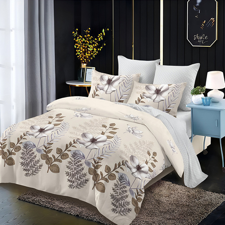 Двулицев спален комплект от 6 части без ластик - Златна песен