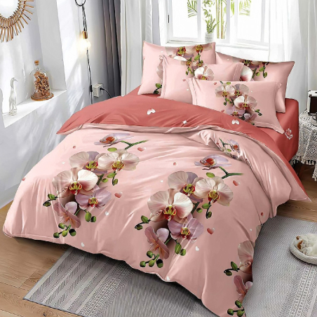 Двулицев спален комплект от 6 части без ластик - Орхидея