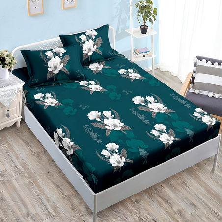 Спален комплект от 3 части с ластик - Зелена гора