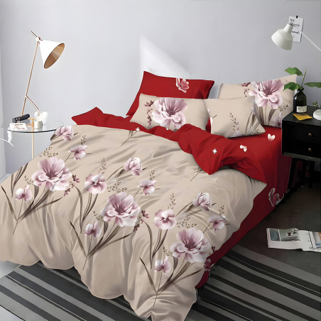 Двулицев спален комплект от 6 части с ластик - Кармен