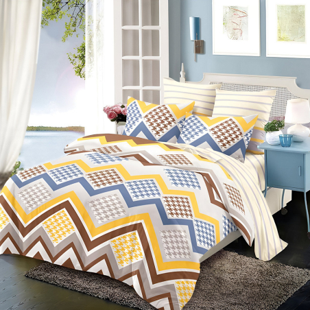 Двулицев спален комплект от 6 части без ластик - Пепе