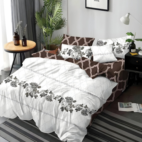 Двулицев спален комплект от 6 части с ластик - Елеганс