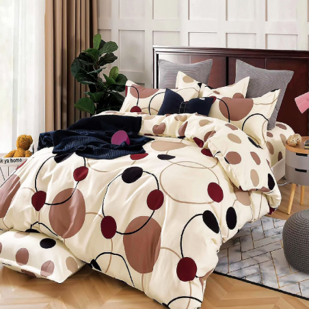 Двулицев спален комплект от 6 части без ластик - Капучино