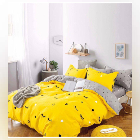 Двулицев спален комплект от 4 части без ластик (за приста) - Сънувай