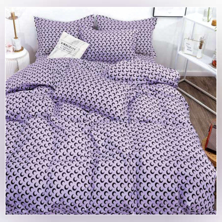 Двулицев спален комплект от 4 части без ластик - Сияние в мрака