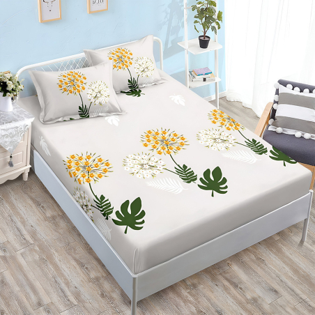 Спален комплект от 3 части с ластик - Глухарчета