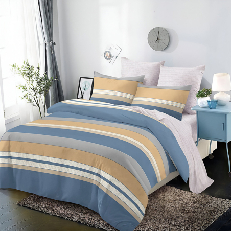 Двулицев спален комплект от 6 части без ластик - Триколоре