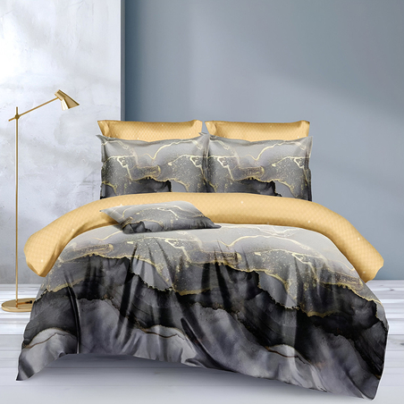 Двулицев спален комплект от 6 части без ластик - Мрамор
