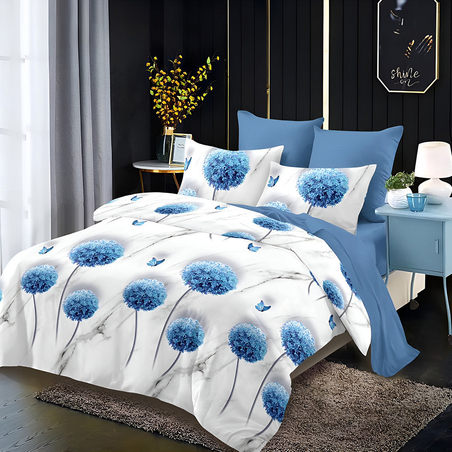 Двулицев спален комплект от 6 части без ластик - Глухарчета