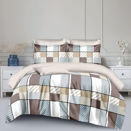 Двулицев спален комплект от 6 части без ластик - Елегантно утро