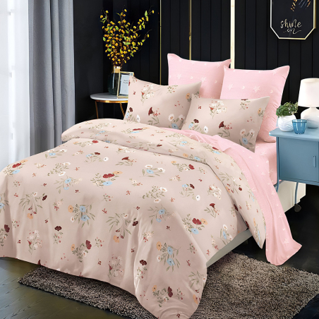 Двулицев спален комплект от 6 части с ластик - Ретро