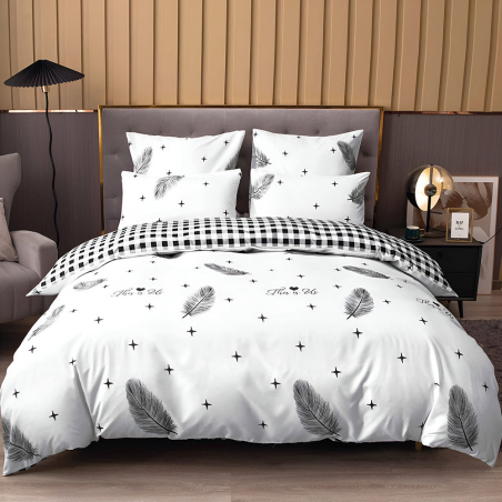 Двулицев спален комплект от 4 части с ластик - Това сме ние