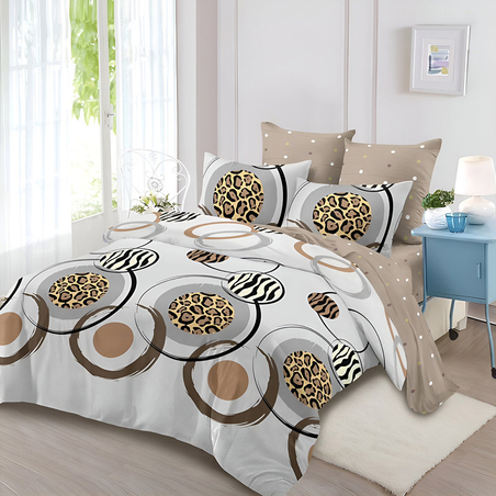 Двулицев спален комплект от 6 части без ластик - Африка