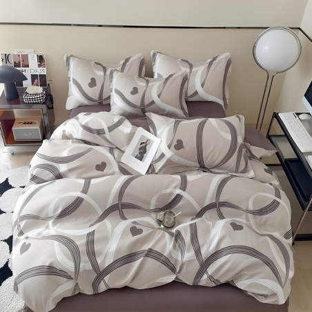 Двулицев спален комплект от 6 части без ластик - Нежна любов