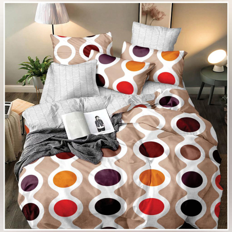 Двулицев спален комплект от 4 части без ластик - Домино