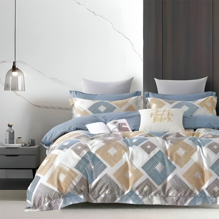 Двулицев спален комплект от 4 части без ластик (за приста) - Релакс