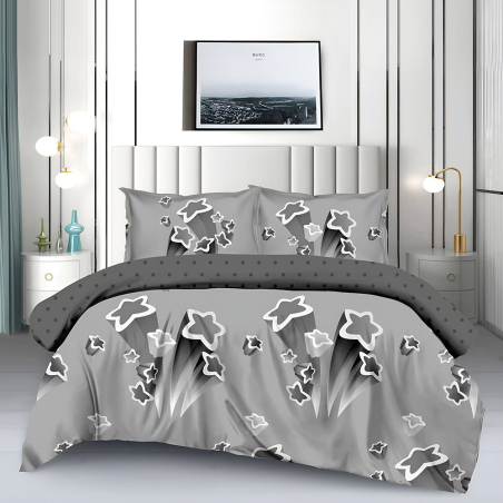 Двулицев спален комплект от 4 части без ластик (за приста) - Облак от мечти