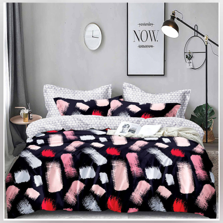 Двулицев спален комплект от 4 части без ластик - Цветна картина