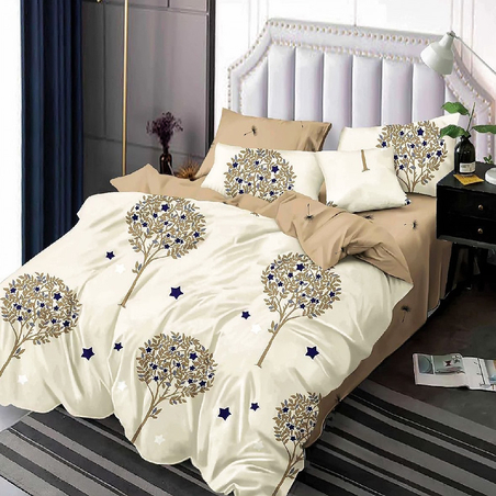 Двулицев спален комплект от 6 части без ластик - Кадифени мечти