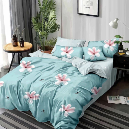 Двулицев спален комплект от 6 части без ластик - Нежно докосване