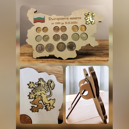 Плакет за Български монети на стойка- 