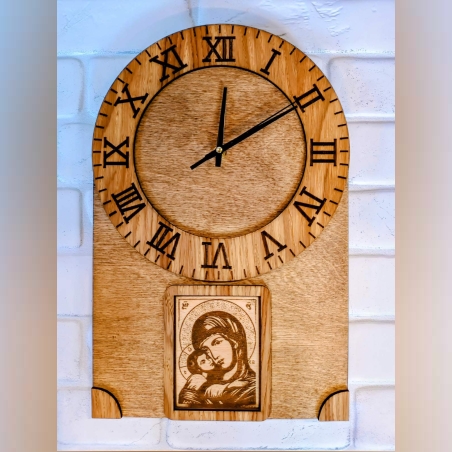 Стенен часовник с икона