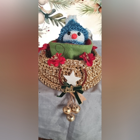 снежен човек / кожен панер с твърда основа