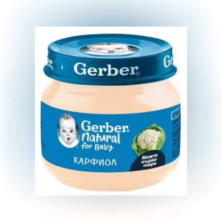 GERBER Пюре от карфиол 4м. 80г.