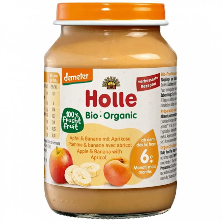 HOLLE Деметер Ябълка и банан с кайсия 6м. 190г