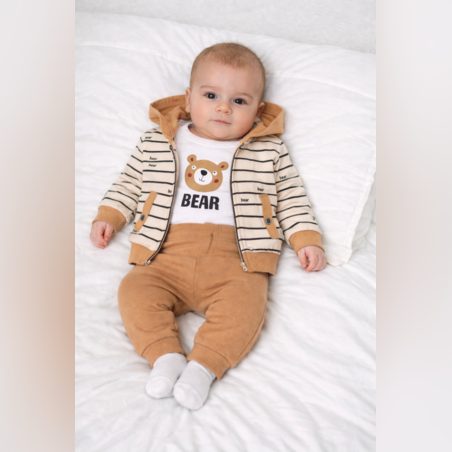 Комплект мече в бежово от 3 части