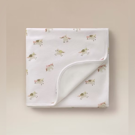 Памучна пелена с мека подплата с Еднорози