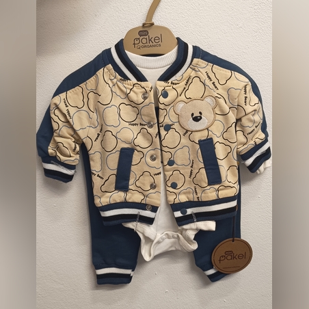 Комплект от 3 части с мече в тъмно синьо