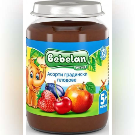 BEBELAN Асорти Градински плодове 5м. 190г