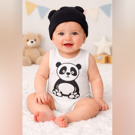 Боди потник с панда
