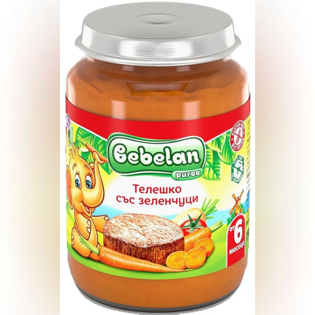 Bebelan Телешко със зеленчуци 6м. 190г