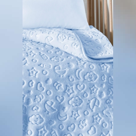 Плътно бебешко одеяло в син цвят