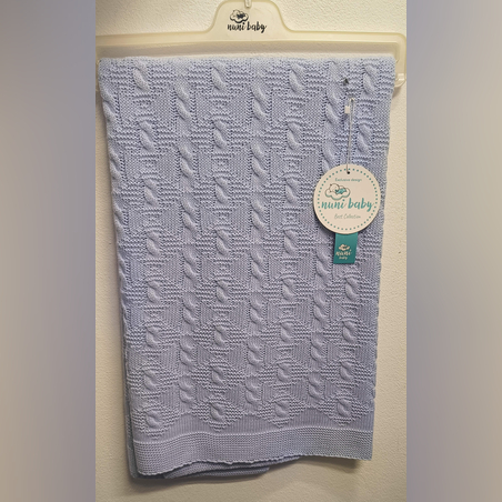 Меко одеяло без подплата в син цвят