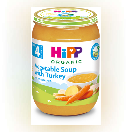 HiPP БИО Зеленчукова супа с пуйка 4м. 190г