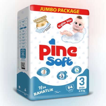 Пелени Pine Soft Jumbo 3 /4-9кг/ 84 броя