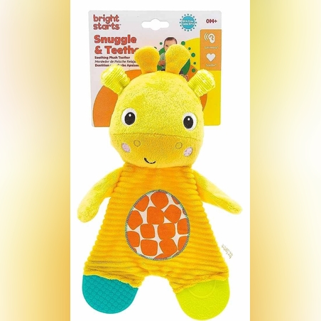 Играчка за гушкане Bright Starts - Snuggle & Teethe, Жираф