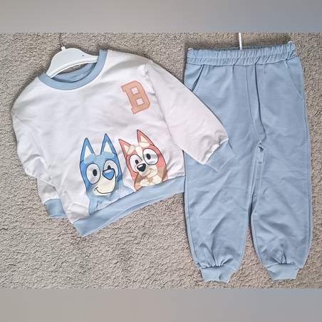 Комплект Блуи в светло синьо