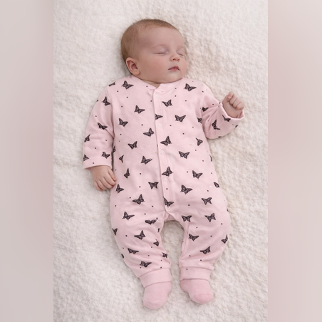 Гащеризон в розово с пеперуди