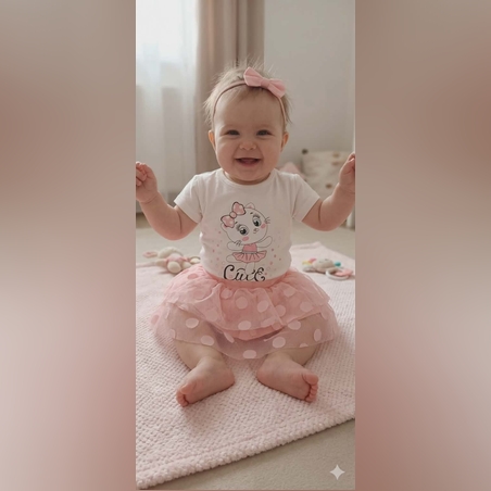 Комплект тениска коте и пола