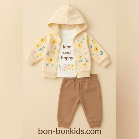 Комплект от 3 части с цветя