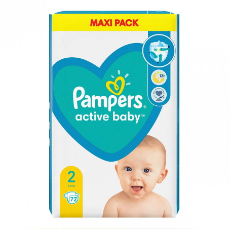 Пелени Pampers Active Baby 2 - 72 броя