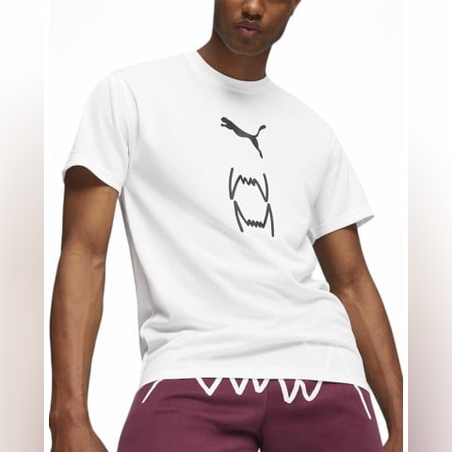 PUMA Franchise Core Basketball Tee White