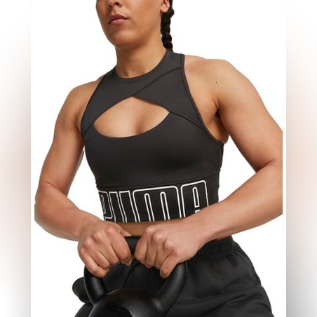 PUMA Fit Move Fashion Longline Training Bra Black