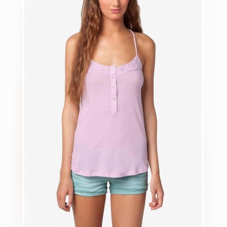 BERSHKA Lace Detail Top Pink