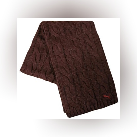 PUMA Dave Cable Knit Scarf Bordo
