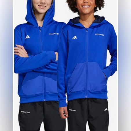 ADIDAS Football-Inspired Predator Full-Zip Hoodie Blue